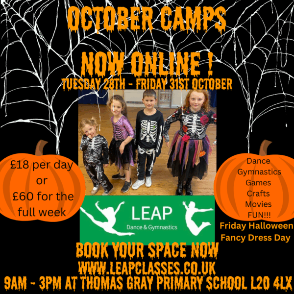 October Half Term Camp - Tuesday 28th October 9am - 3pm