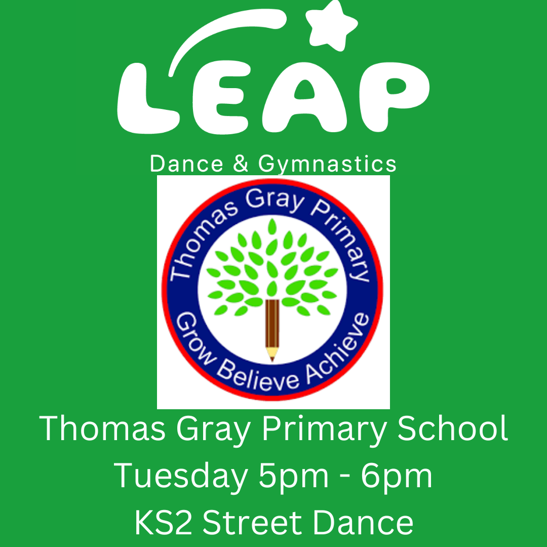 Tuesday After School Street Dance - THOMAS GRAY KS2 CHILDREN ONLY! 5pm - 6pm 4th November - 16th December - x 7 Sessions